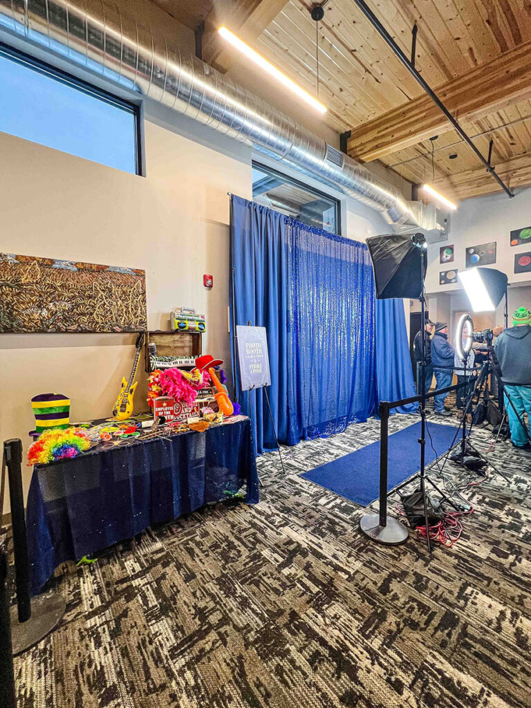 Wandersnap indoor photo booth rental set-up