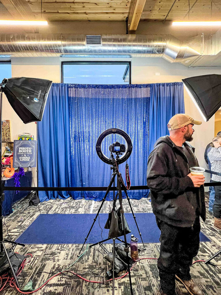 Wandersnap indoor photo booth rental set-up