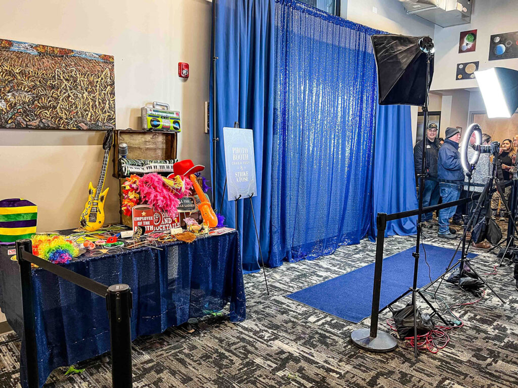 Wandersnap indoor photo booth rental set-up